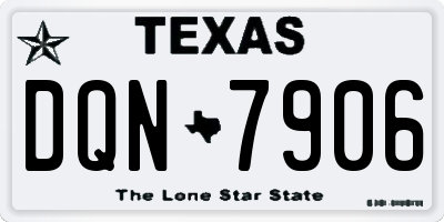 TX license plate DQN7906