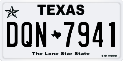 TX license plate DQN7941