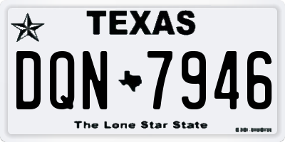 TX license plate DQN7946
