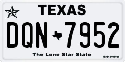 TX license plate DQN7952