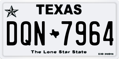 TX license plate DQN7964