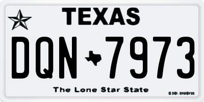 TX license plate DQN7973