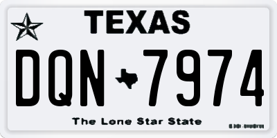 TX license plate DQN7974