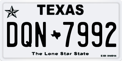TX license plate DQN7992