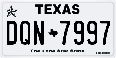 TX license plate DQN7997