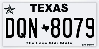 TX license plate DQN8079