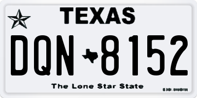 TX license plate DQN8152