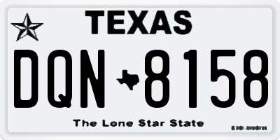TX license plate DQN8158