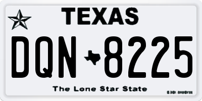 TX license plate DQN8225