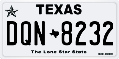 TX license plate DQN8232