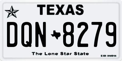 TX license plate DQN8279