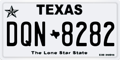 TX license plate DQN8282