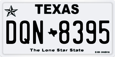 TX license plate DQN8395