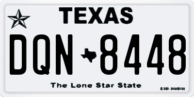 TX license plate DQN8448