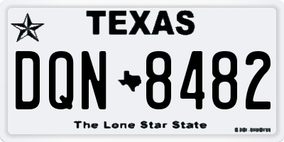 TX license plate DQN8482