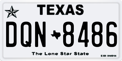 TX license plate DQN8486