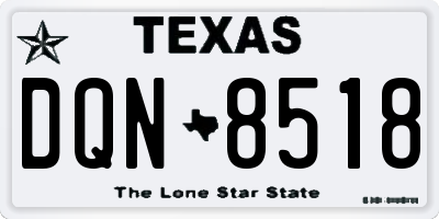TX license plate DQN8518
