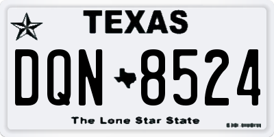 TX license plate DQN8524