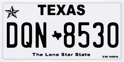 TX license plate DQN8530