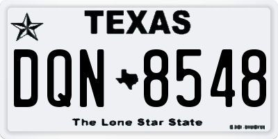 TX license plate DQN8548