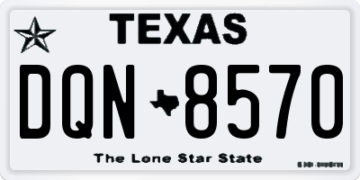TX license plate DQN8570