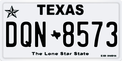 TX license plate DQN8573