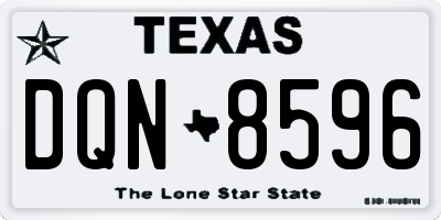 TX license plate DQN8596