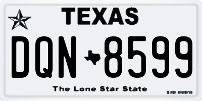 TX license plate DQN8599