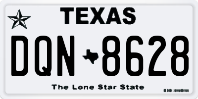 TX license plate DQN8628