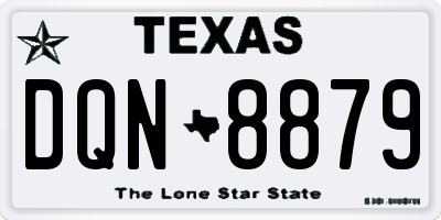 TX license plate DQN8879