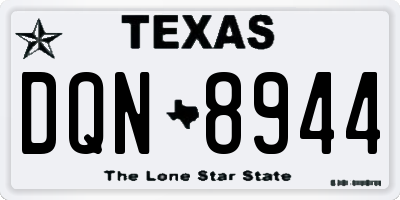 TX license plate DQN8944