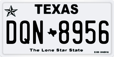 TX license plate DQN8956