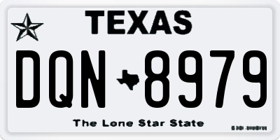 TX license plate DQN8979