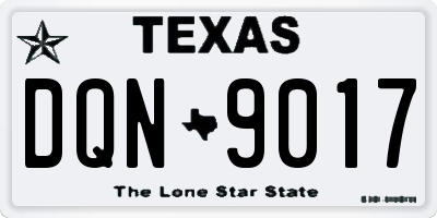 TX license plate DQN9017