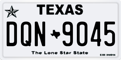 TX license plate DQN9045