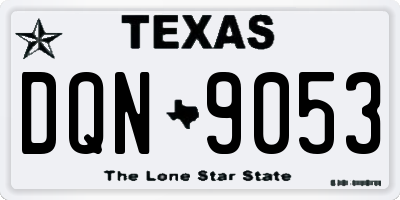 TX license plate DQN9053