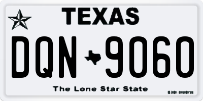 TX license plate DQN9060