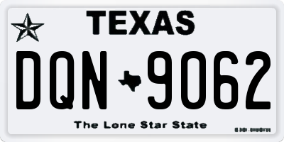 TX license plate DQN9062