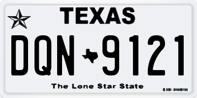 TX license plate DQN9121