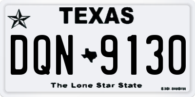 TX license plate DQN9130