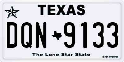TX license plate DQN9133