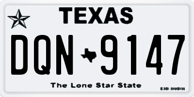TX license plate DQN9147