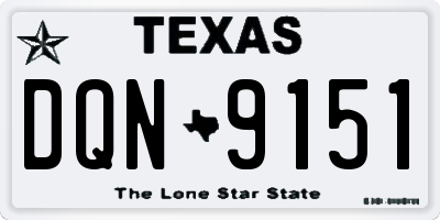 TX license plate DQN9151