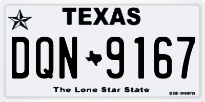TX license plate DQN9167