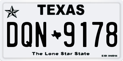 TX license plate DQN9178