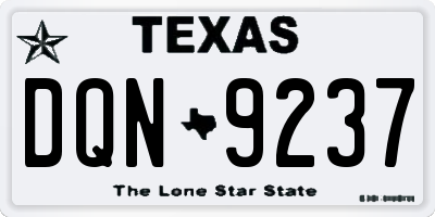 TX license plate DQN9237