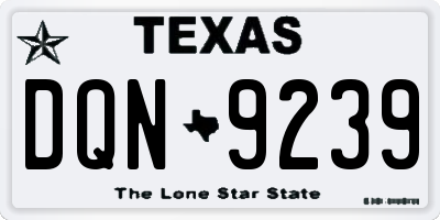 TX license plate DQN9239