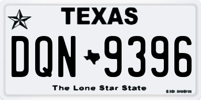TX license plate DQN9396