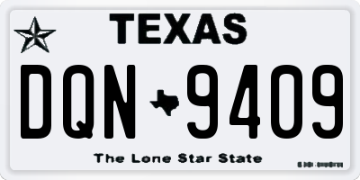 TX license plate DQN9409