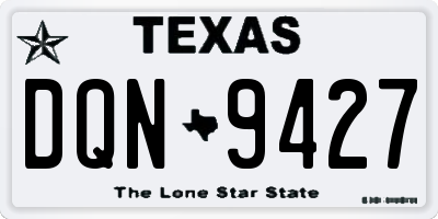 TX license plate DQN9427